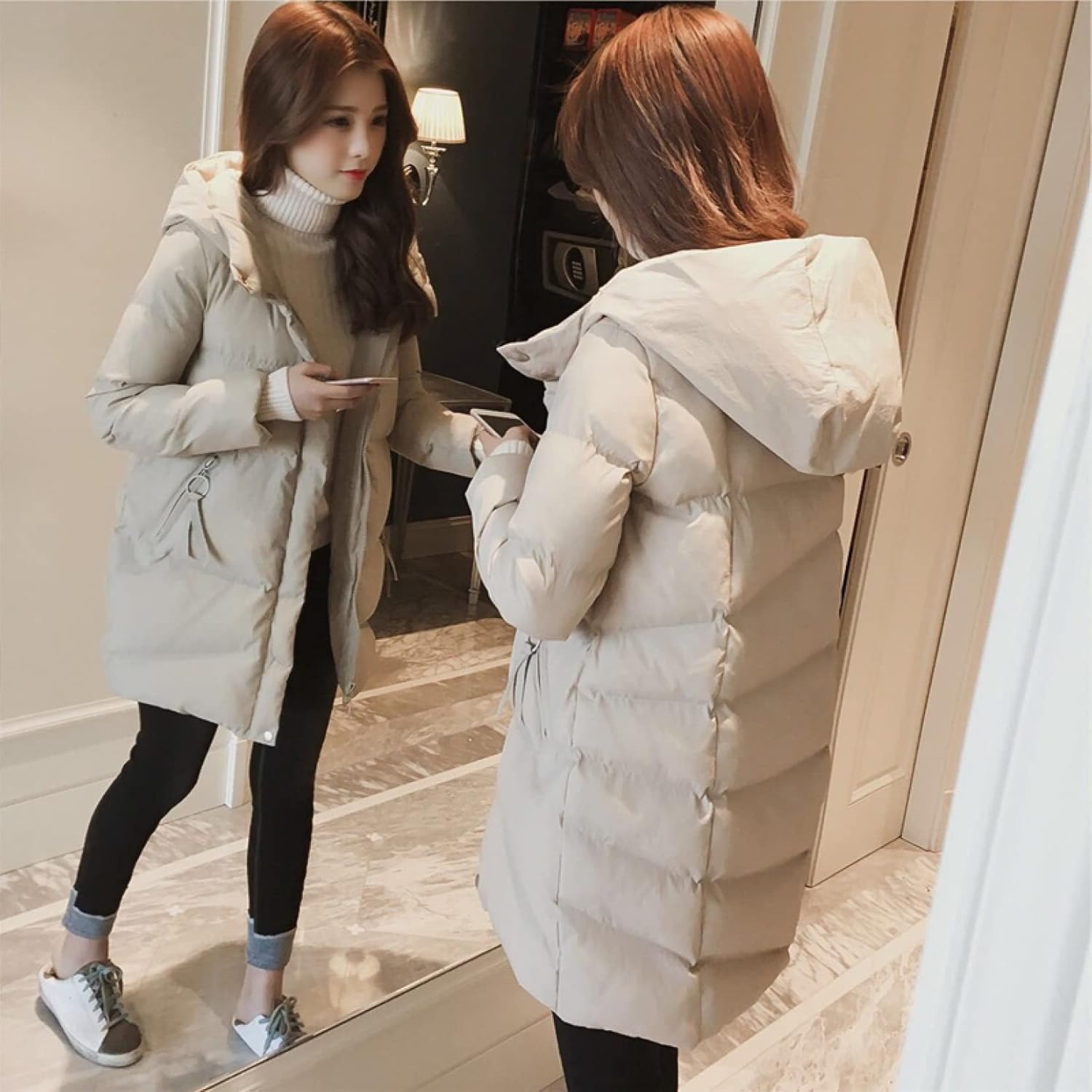 Amazon | [KAPE1] ダウンコート レディース ロング 大きいサイズ